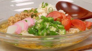 Summer Somen Noodles Cold Noodles Recipe  Cooking with Dog [upl. by Bello]