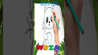 Draw Panda for Kids  Quick Art for Kids [upl. by Ahseele]