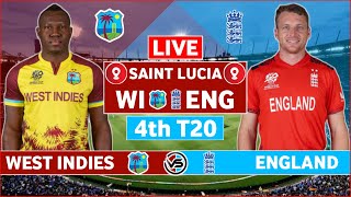 West Indies vs England 4th T20 Live Scores  WI vs ENG 4th T20 Live Scores amp Commentary [upl. by Lunetta]