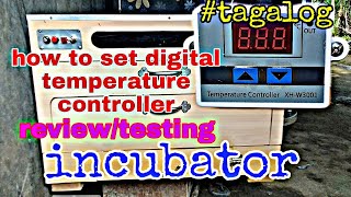 review incubator  testing incubator  how to set digital temperature controller XHW3001 [upl. by Katheryn]