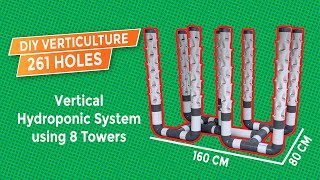 DIY  How to make Vertical Hydroponic System using 8 Towers Part 1 [upl. by Latreese748]