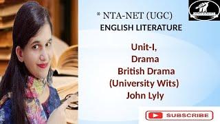 English Literature  L6  British Drama University Wits John Lyly  for NTANETJRF UGC [upl. by Bette-Ann958]