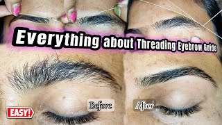 Threading Eyebrow Guide for Beginners Step by Step Tutorial [upl. by Egor]