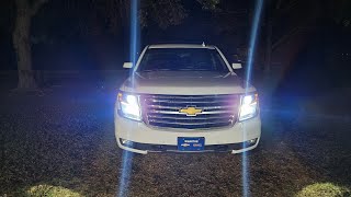 1519 chevy tahoe suburban headlight upgrade to leds 6500k [upl. by Aehs]