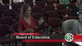 Board of Education Meeting  August 24 2023 [upl. by Hilliard]