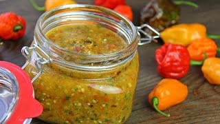 Traditional Caribbean Peppersauce hot sauce Recipe [upl. by Elleira144]