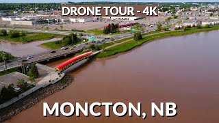 Moncton New Brunswick Aerial Views  Captivating Drone Footage in 4K [upl. by Bedad512]