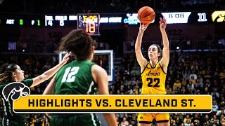 Cleveland St at Iowa  Highlights  Big Ten Womens Basketball  Dec 16 2023 [upl. by Ros]