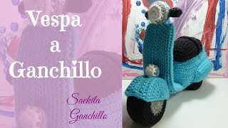 Ganchillo  Vespa Crochet  Parte 3 Faros manguitos y matricula  Saekita Ganchillo [upl. by Aim621]