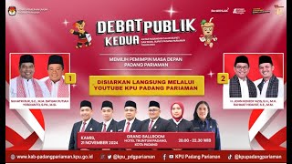 DEBAT PUBLIK KEDUA ANTAR PASANGAN CALON BUPATI amp WAKIL BUPATI PADANG PARIAMAN TAHUN 2024 [upl. by Niawd]