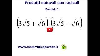 Prodotti notevoli con i radicali  Esercizio 2 [upl. by Gurevich]