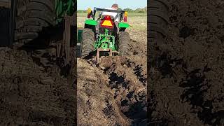 John Deere 3025D Tractor 2 bottom plow [upl. by Annaeerb898]