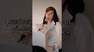 A Sapphic poetry reading  Appetency  🏹 poetry sapphic spokenword booktube wlwbooks lesbian [upl. by Hughes]