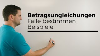 Betragsungleichungen Fälle bestimmen Beispiele  Mathe by Daniel Jung [upl. by Grigson]