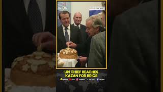 BRICS Summit 2024 UN Secretary General António Guterres Treated To The Famous Russian Bread amp Salt [upl. by Ycnej]