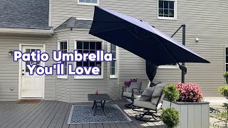 PURPLE LEAF Economical Cantilever Outdoor Umbrella [upl. by Anitahs]