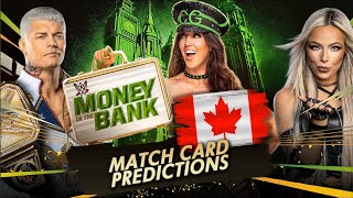 WWE Money In Bank 2024 Match Card amp Winners Predictions Fan Made [upl. by Brunhilda]