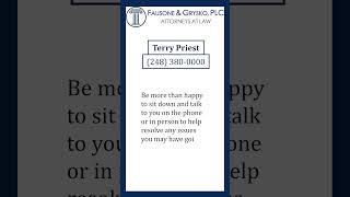 Give Terry Priest a Call Michigan Criminal Defense amp Family Law FausoneGrysko Michigan Lawyer [upl. by Manny]