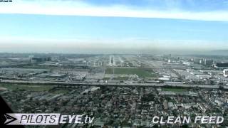 PilotsEYEtv LAX arrival25L Boeing747400 LH456 [upl. by Maxantia]