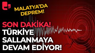 SON DAKİKA Malatyada deprem Çöken binalar var [upl. by Notsehc666]