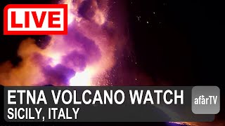 🔴 Live Now 247 Mt Etna Volcano Fullscreen Cam 1 [upl. by Marlyn]