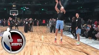 Lonzo Ball and Kyle Kuzma mimic each others shots  NBA on ESPN [upl. by Saunderson56]