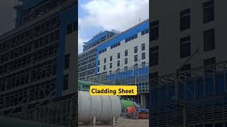 Cladding sheet work  claddingsheet construction civilengineering finishingwork shorts [upl. by Leahcimnaes985]