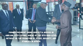 Uhuru Kenyatta’s FUNNIEST MomentsArrives in Abidjan Côte d’Ivoire ahead of the retreat [upl. by Zielsdorf]