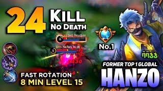 Top 1 Hanzo Supreme Fast Farm Rotation  Hanzo Best Build Top Global  By ῆῆჯჯ  Mobile Legends [upl. by Sherrard]