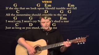 Stand By Me Ben E King Guitar Strum Cover Lesson in G with LyricsChords [upl. by Adigun]