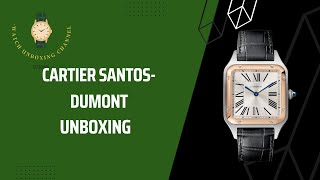 Cartier SantosDumont Rose Gold  Unboxing [upl. by Ashlen]