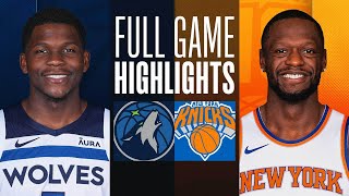 TIMBERWOLVES at KNICKS  FULL GAME HIGHLIGHTS  January 1 2024 [upl. by Irehc]