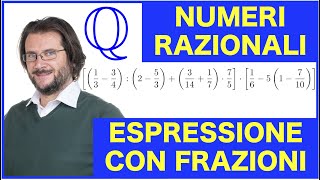 Numeri razionali espressione con frazioni [upl. by Airbas]