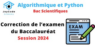 Bac Scientifiques  Correction Examen Informatique Épreuve Théorique Baccalauréat Session 2024 [upl. by Nnaarual939]