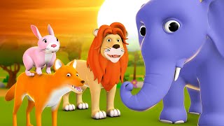 Haathi Aur Char Dost 3D Animated Hindi Moral Stories for Kids हाथी और चार दोस्त हिन्दी कहानी Tales [upl. by Nottage]