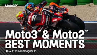 Best Moto3™ amp Moto2™ Moments 🥵  2024 EmiliaRomagnaGP [upl. by Raynard]