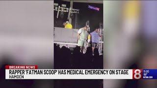 Fatman Scoop transported to hospital after having medical emergency on stage in Hamden [upl. by Nehtan]