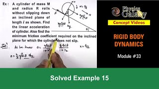 Class 11 Physics  Rigid Body Dynamics  33 Example15 on Rotational Motion  For JEE amp NEET [upl. by Pallaten304]