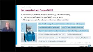 Proline Promag W 800 battery powered IoT connected flowmeter Trim [upl. by Declan331]