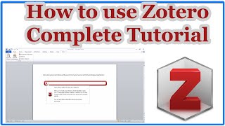 Insert Zotero Citations and References into Word  How to use zotero Step by Step [upl. by Irat]