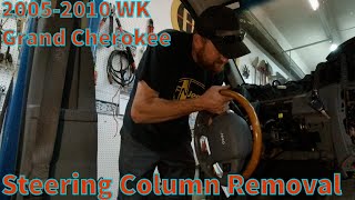 WK 20052010 Jeep Cherokee Overland Tilt Steering Column Removal Quick 2 Minute How to [upl. by Otrebmal]