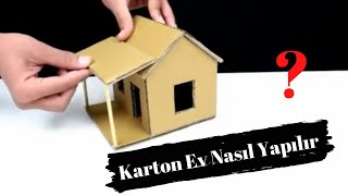 Küçük Bir Karton Ev Nasıl Yapılır  GÜZEL VE KOLAY [upl. by Chobot]