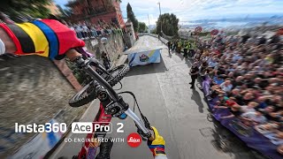 Insta360 Ace Pro 2  Intense Urban Downhill POV at Red Bull Cerro Abajo 2024 ft Juanfer Velez [upl. by Aleunamme664]