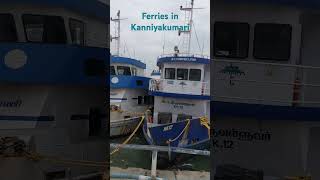 Ferries in Kanniyakumari Beach touristattraction kumari boating travel kanniyakumaribeach [upl. by Ignacio204]