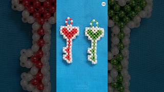 DIY Beaded Keychain making  Beads Craft shorts youtubeshortskeychain trendingshortsviralreels [upl. by Nednal]