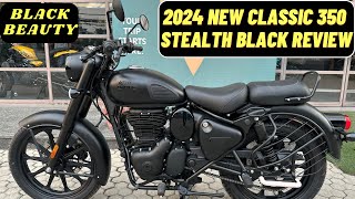 2024 New Royal Enfield Classic 350 Stealth Black Review  Price  Offers  Downpayment [upl. by Krueger]