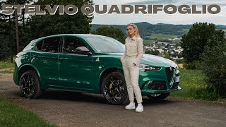 Alfa Romeo Stelvio Quadrifoglio mit 520 PS 100 Anniversario 2023  Meine erste Fahrt [upl. by Eissirk737]