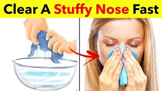 5 Simple Ways To Clear A Stuffy Nose Instantly  How to Get Rid of Nasal Congestion [upl. by Ayhtak]