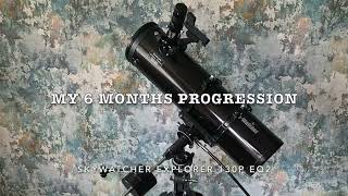 Skywatcher explorer 130p eq2  My 6 Months Progress  Astrophotography [upl. by Anomor]