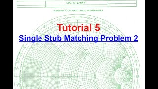 How to solve Single Stub matching problem using smith chart  Problem 2 [upl. by Aitnohs]